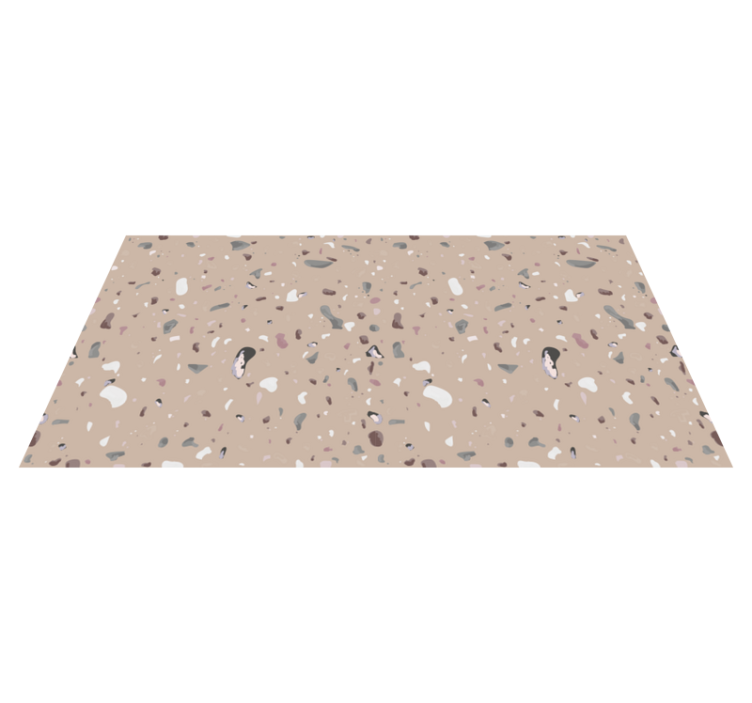 Hydraulische tegels vinyl tapijt Beige terrazzo - TenStickers