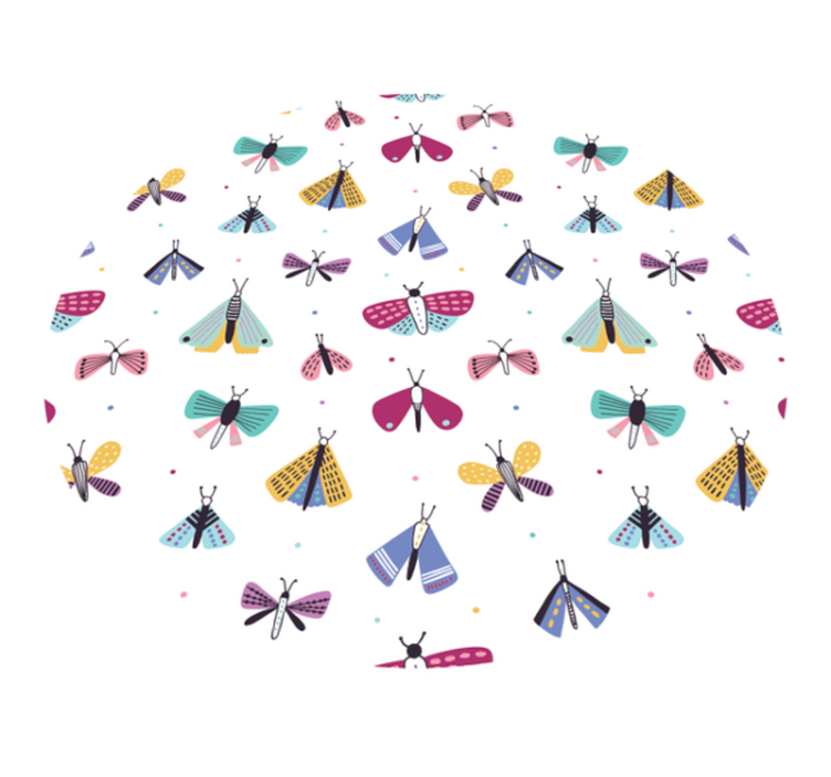 Kleurrijke insectencollectie vinyl tapijt baby - TenStickers