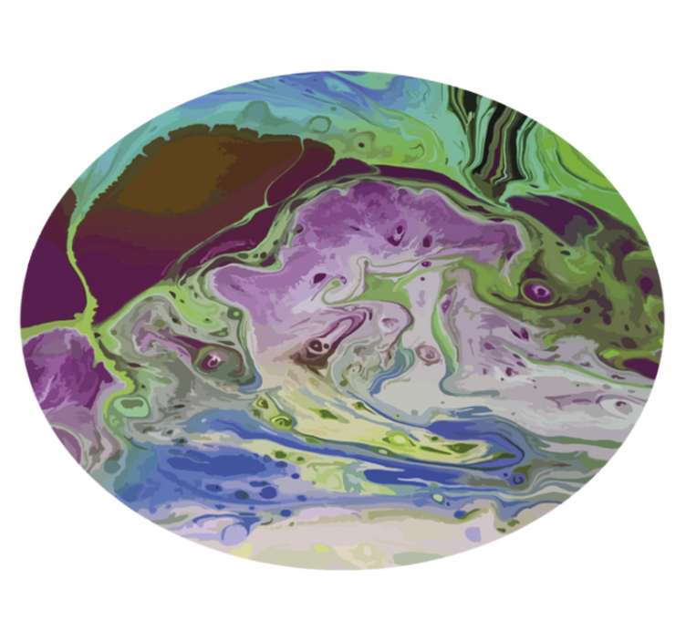 Wervelende kleurpatronen vinyl tapijt met textuur - TenStickers