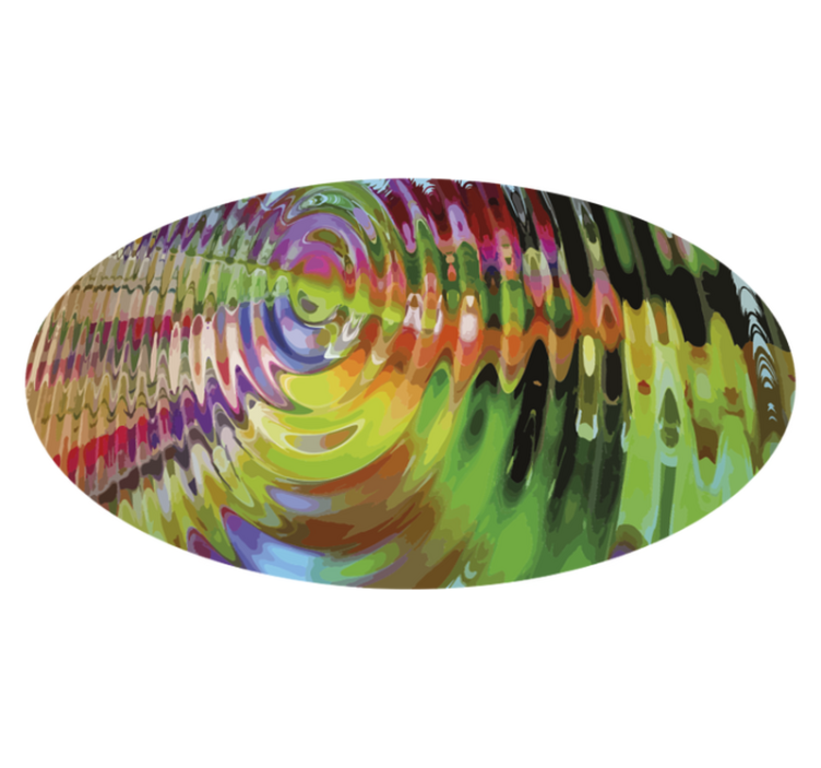 Kleurrijk rimpelpatroon vinyl tapijt andere textuur - TenStickers