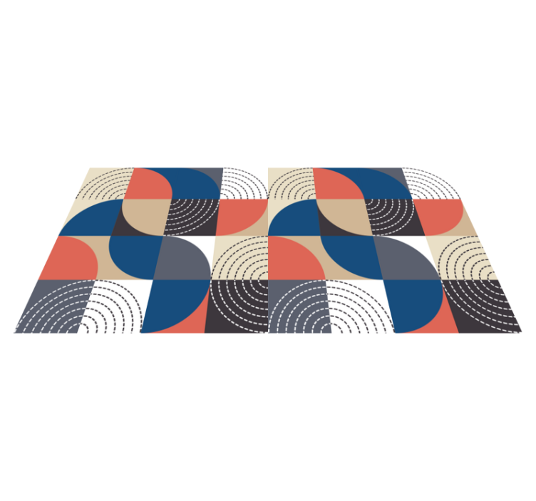 Abstract modern ontwerp vinyl tapijt geometrisch - TenStickers