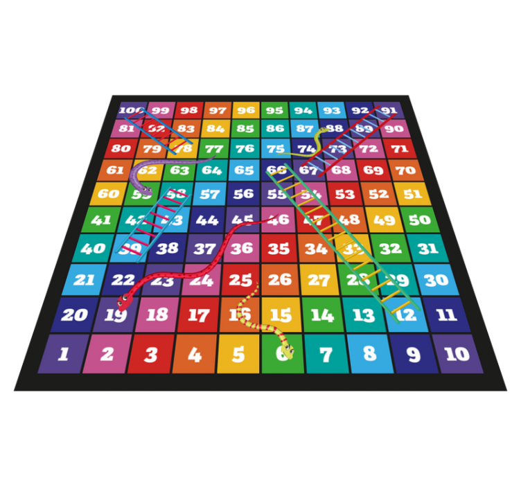 Vinyl tapijt spel slangen en ladders - TenStickers
