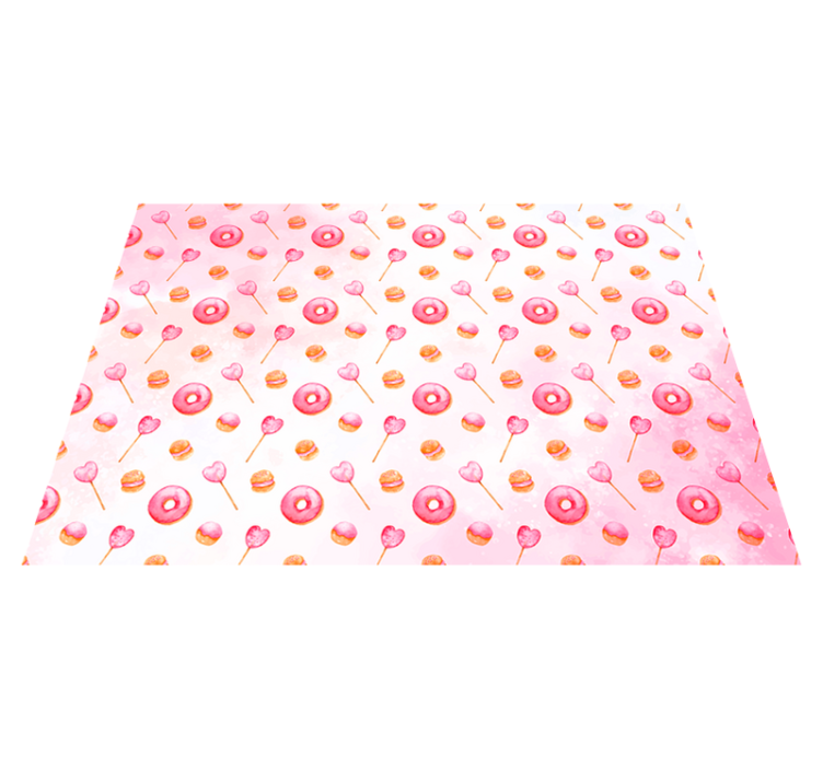 Zoet genot geluk vinyl vloerkleed keuken - TenStickers