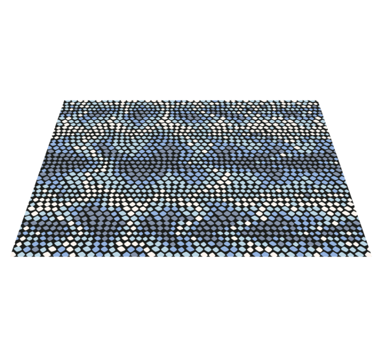 Cirkelvormig puntelement vinyl tapijt mozaïek - TenStickers