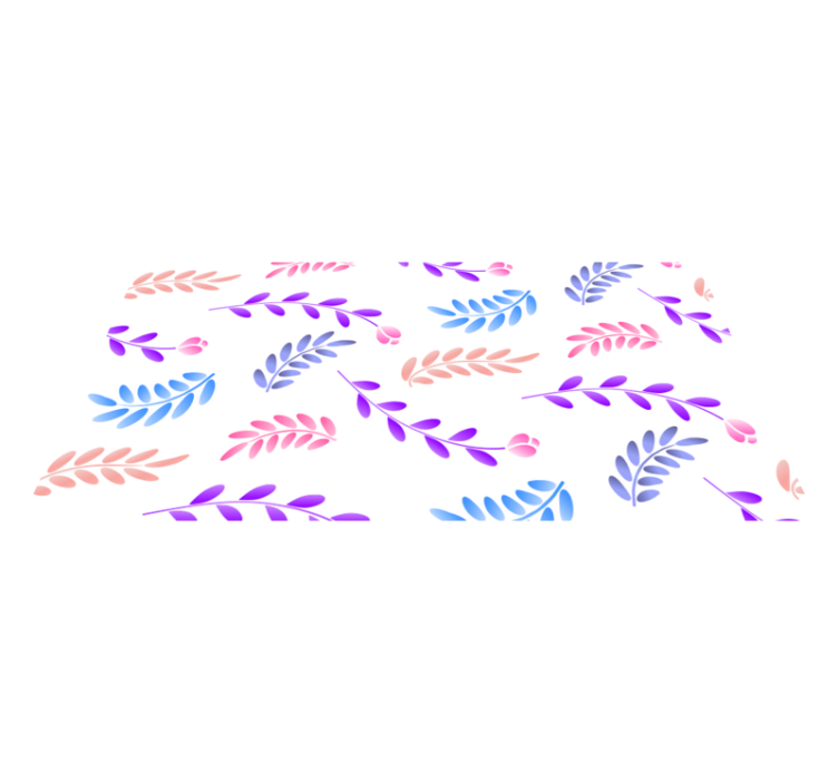 Botanisch bladelement vinyl tapijt bloemen en planten - TenStickers