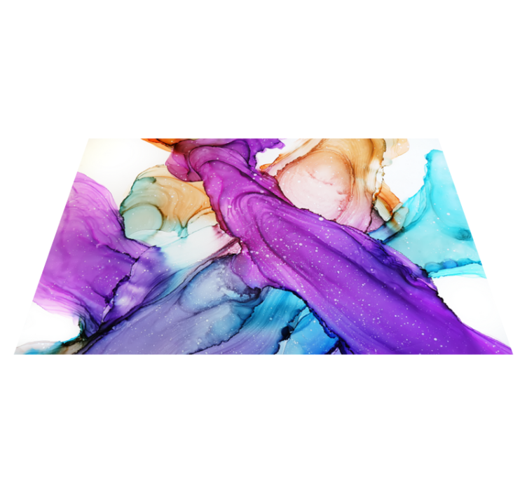 Abstracte vloeibare wervelingen vinyl tapijt badkamer - TenStickers