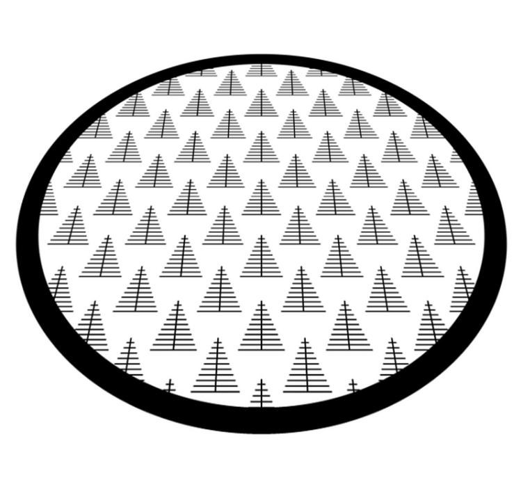 Geometrische grijze bomen vinyl tapijt Scandinavisch - TenStickers