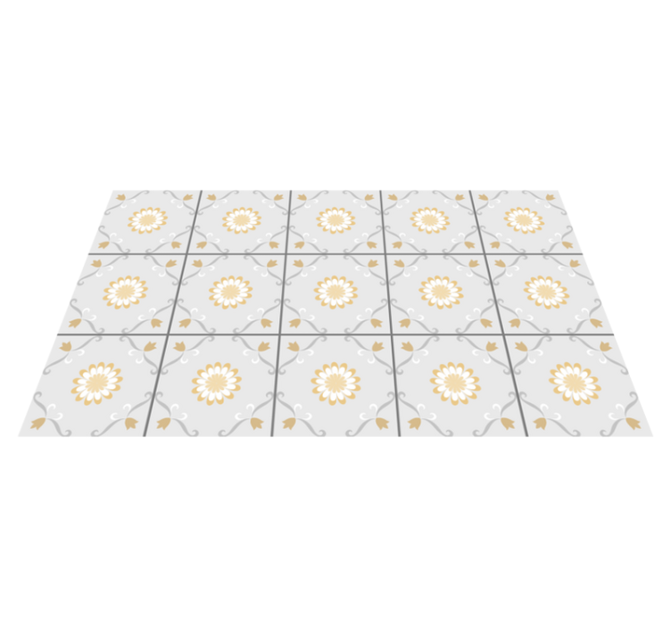 Elegant botanisch ontwerp vinyl tapijt tegels - TenStickers