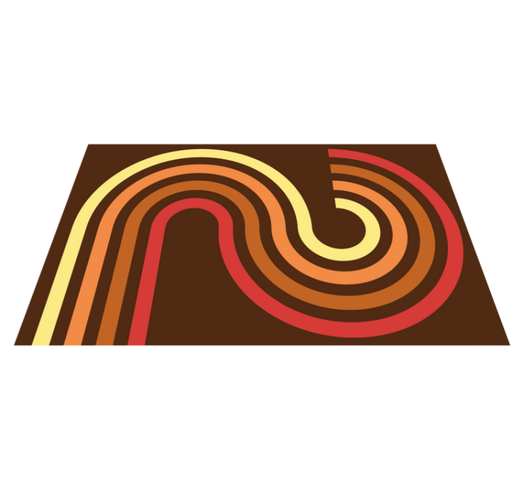 Retro strepen vinyl tapijt antiek - TenStickers