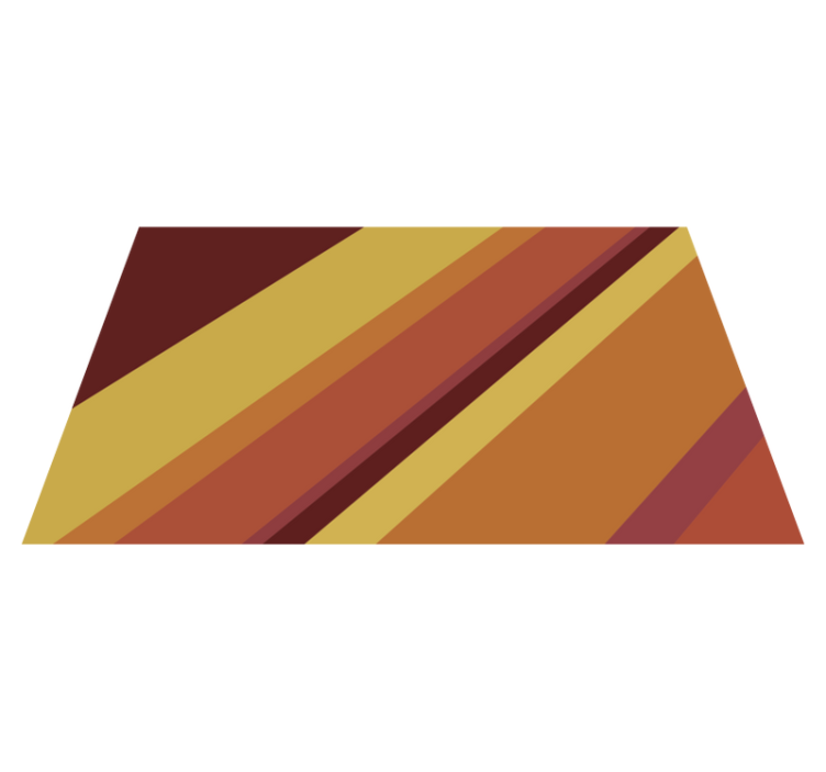 Warme retro strepen vinyl tapijt antiek - TenStickers