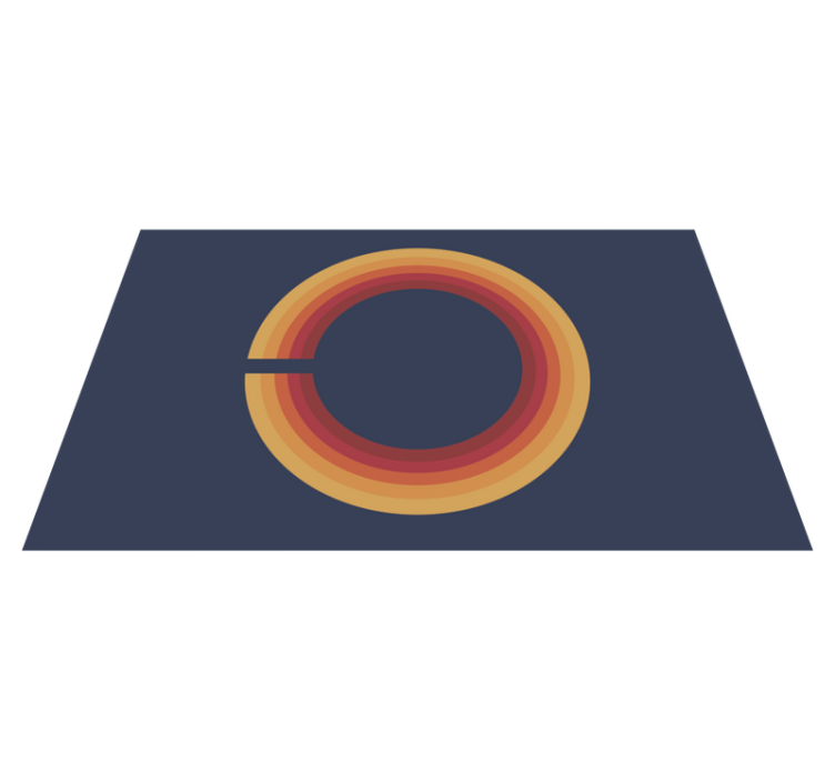 Retro zonne-ontwerp vinyl tapijt antiek - TenStickers