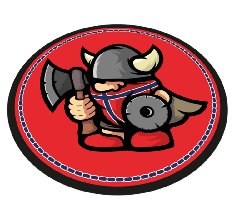 Viking krijger embleem vinyl tapijt voor meer kinderen - TenStickers