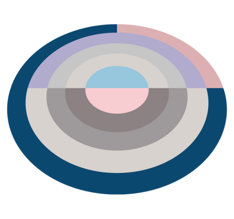 Cirkelvormig kleurenpalet vinyl tapijt modern - TenStickers