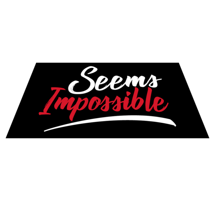 Lijkt onmogelijk vinyl tapijt zinnen en teksten - TenStickers