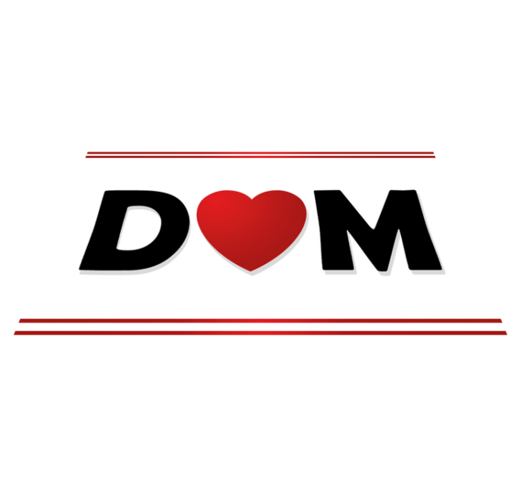 Aangepaste initialen voor koppels vinyl tapijt met naam - TenStickers