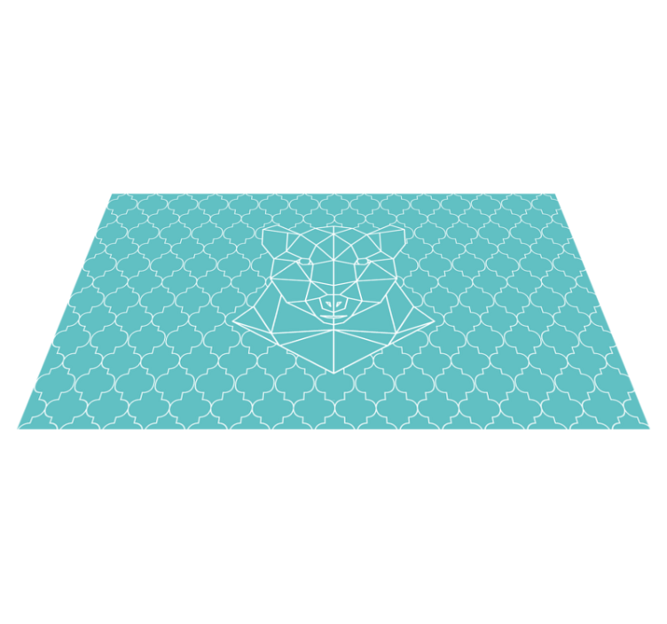 Geometrisch berenontwerp dieren vinyl tapijt - TenStickers