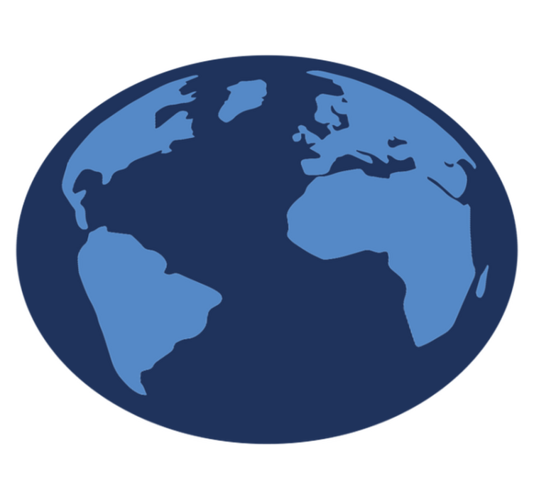 Wereldbol representatie vinyl tapijt wereldkaart - TenStickers