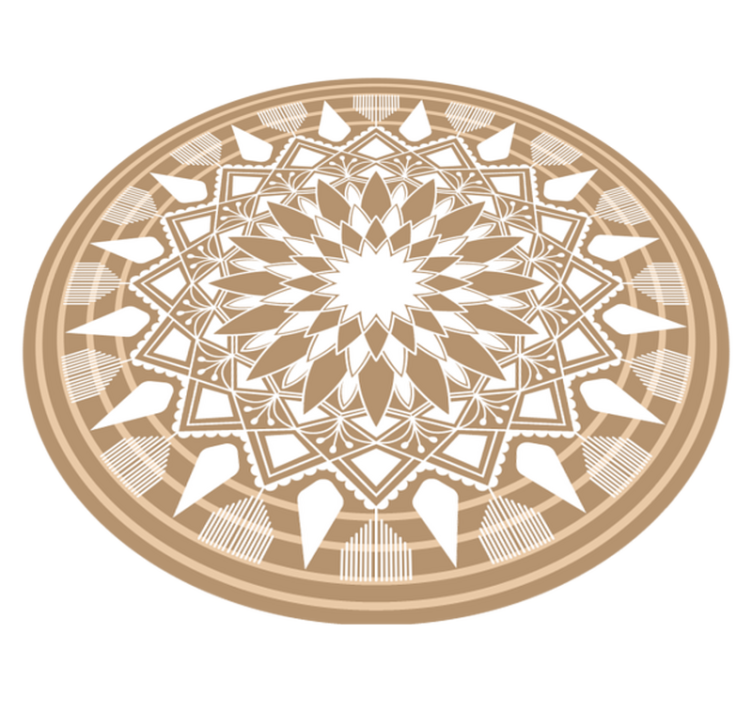 Geavanceerde geometrie vinyl tapijt mandala - TenStickers