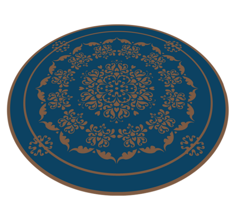 Elegant rond patroon vinyl tapijt mandala - TenStickers