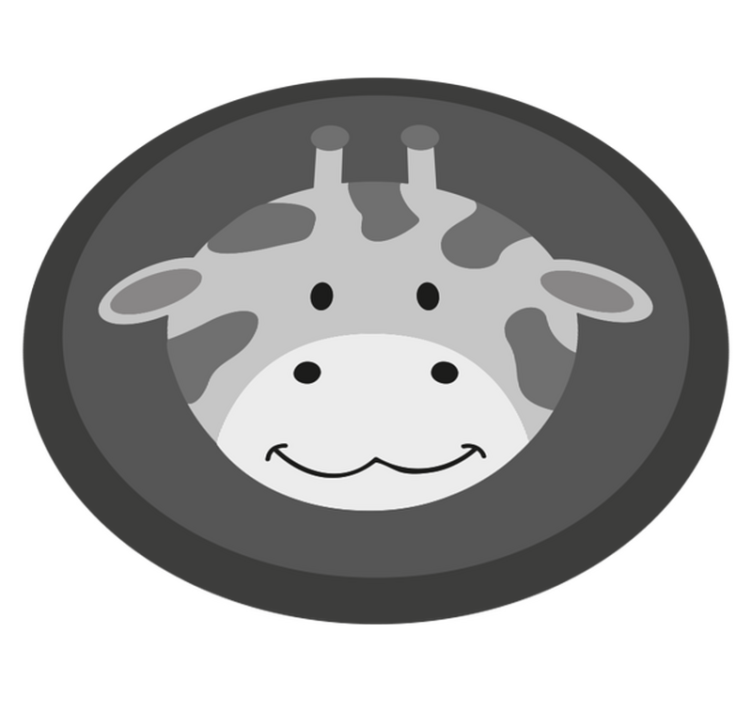 Grijze babygiraf vinyl tapijt baby - TenStickers