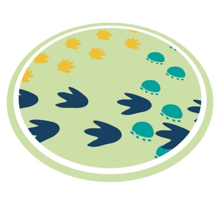 Vinyl tapijt voor meer kinderen dinosaurensporen design - TenStickers