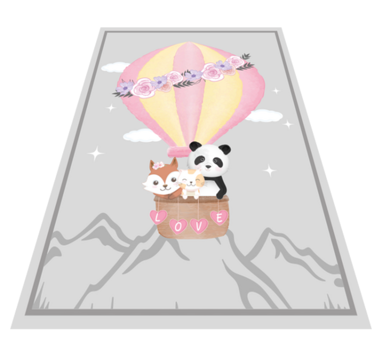 Heteluchtliefde vinyl tapijt kind - TenStickers