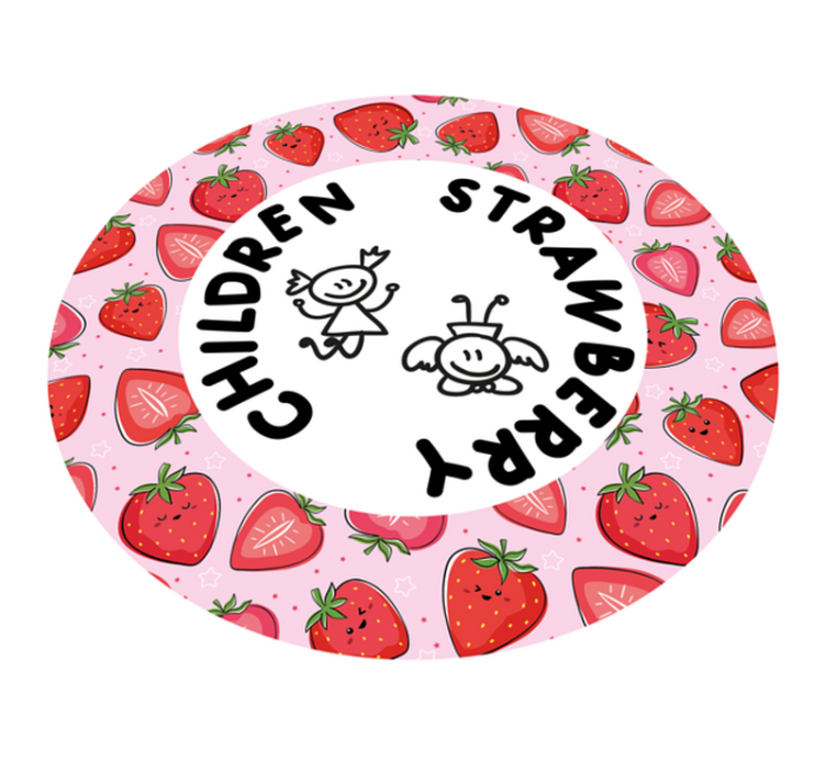 Aardbei en kinderen vinyl vloerkleed keuken - TenStickers