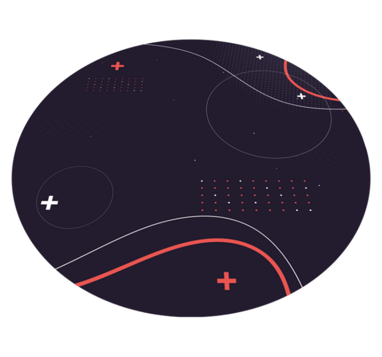 Abstracte gebogen patronen vinyl tapijt modern - TenStickers