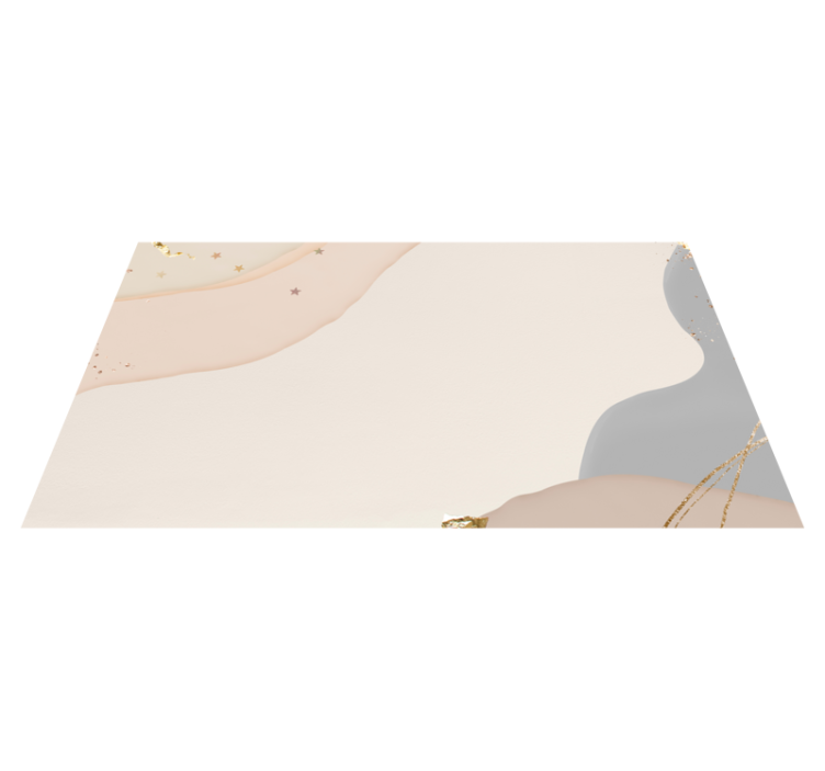 Abstracte zachte golven vinyl tapijt minimalistisch - TenStickers