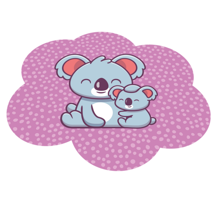 Koala familie ontwerp vinyl tapijt kind - TenStickers