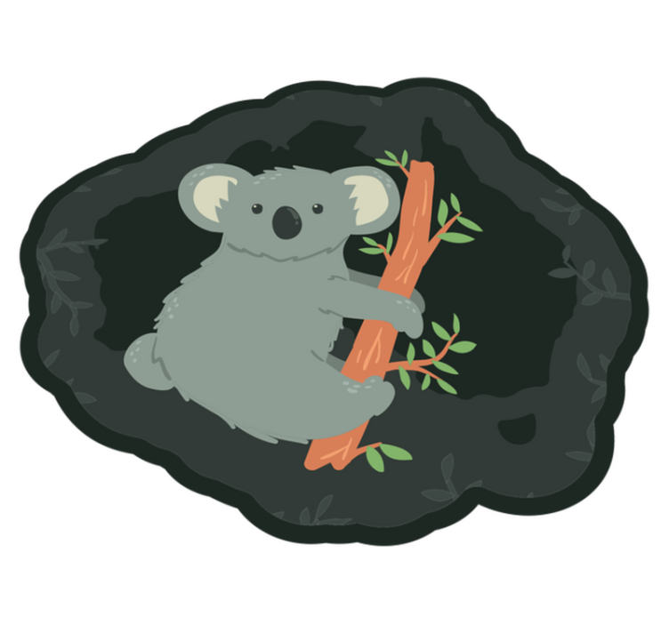 Schattige koala charme dieren vinyl tapijt - TenStickers