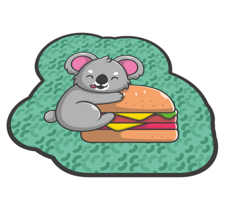 Schattige koala snack vinyl tapijt baby - TenStickers