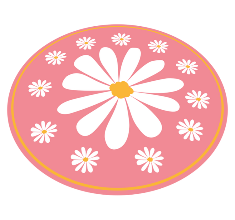 Vinyl tapijt bloemen en planten roze bloemenarrangement - TenStickers