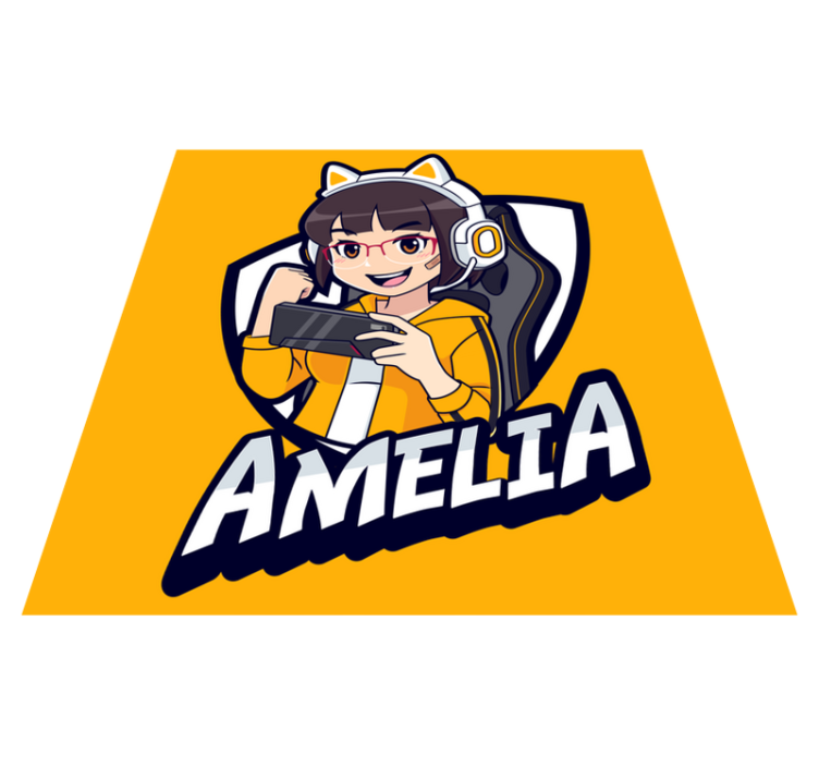 Aangepast gamingportret vinyl tapijt tiener - TenStickers