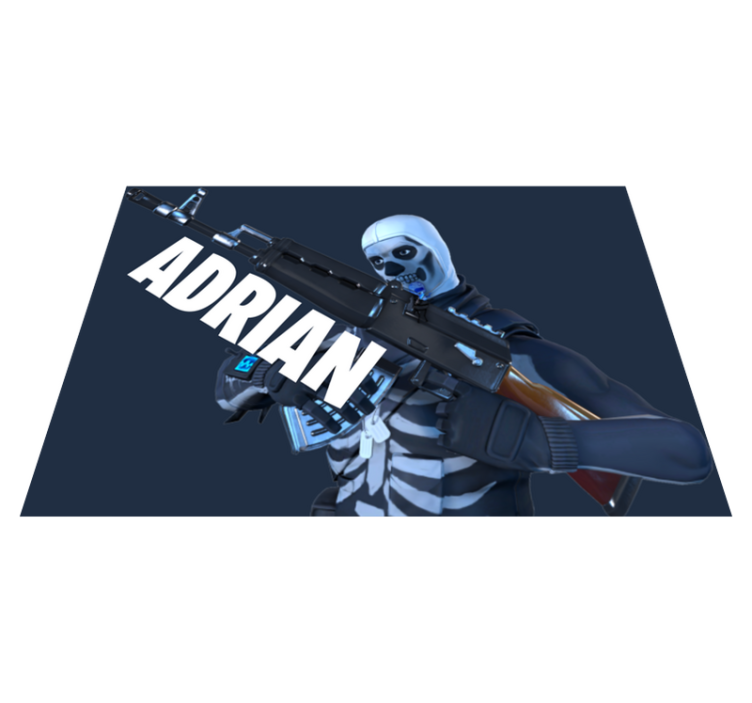 Aangepast spelskelet vinyl tapijt tiener - TenStickers