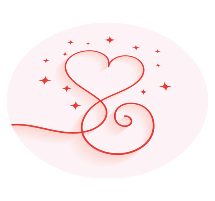 Hart wervelpatroon vinyl tapijt slaapkamer - TenStickers