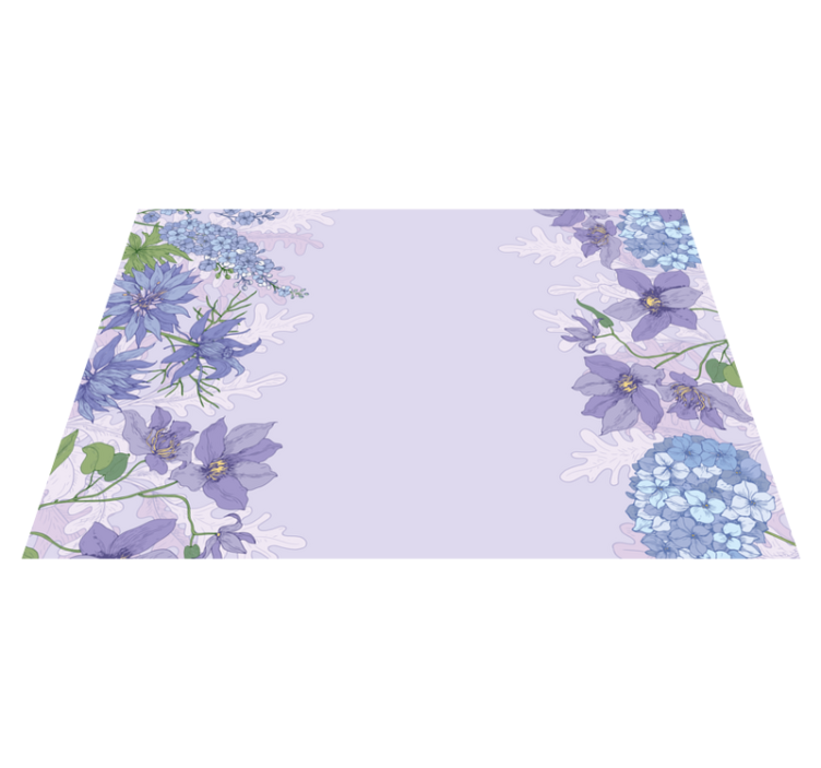 Lavendel bloemenaccenten vinyl tapijt bloemen en planten - TenStickers