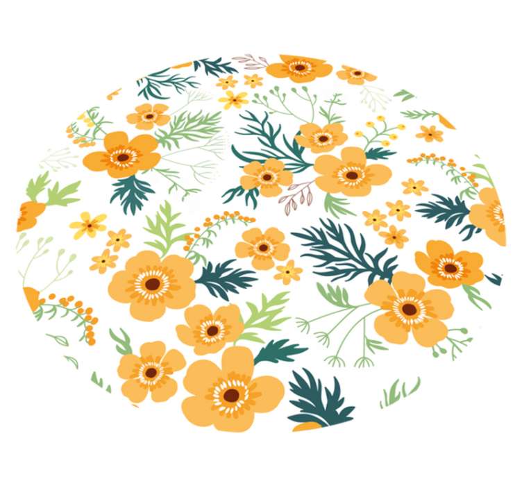 Bloemenboeket patroon vinyl tapijt bloemen en planten - TenStickers