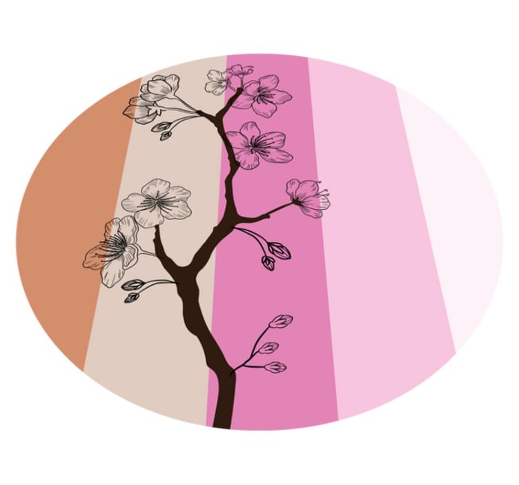 Kersenbloesem elegantie vinyl tapijt bloemen en planten - TenStickers