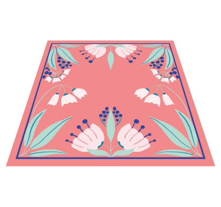 Patroonpalet vinyl tapijt bloemen en planten - TenStickers