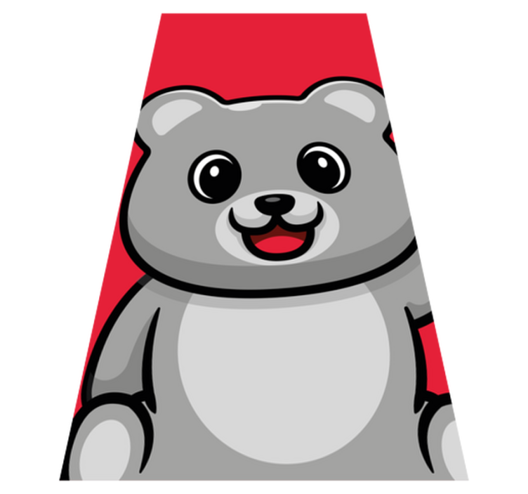 Vrolijk berengezicht vinyl tapijt kind - TenStickers