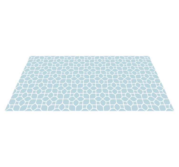 Witte en grijze elementen vinyl tapijt geometrisch - TenStickers