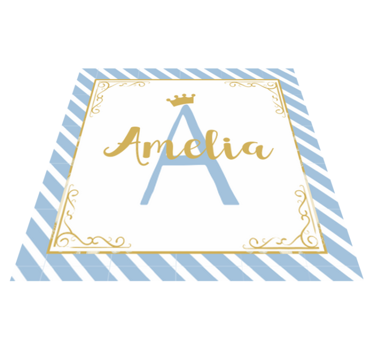 Vinyl tapijt met naam initiaalstijl - TenStickers