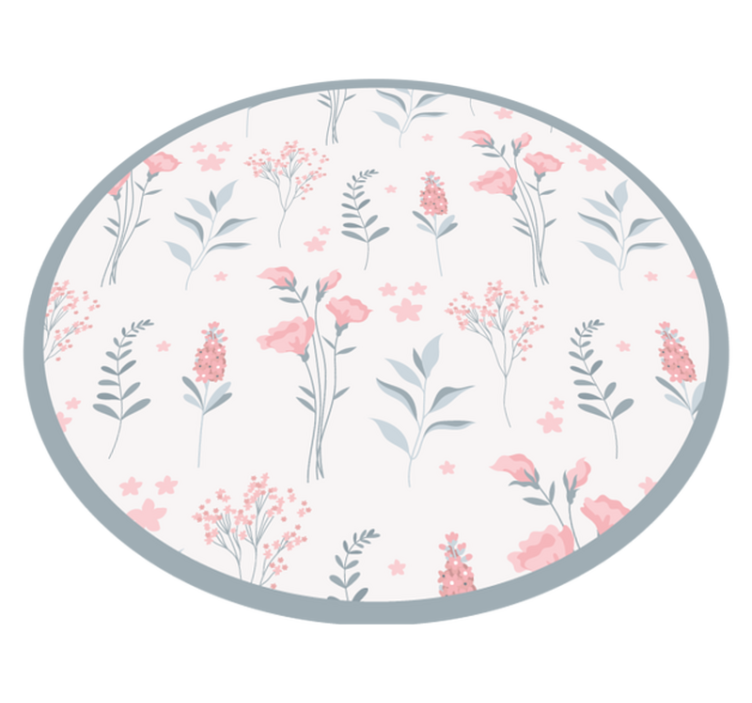 Bloeiend elegant patroon vinyl tapijt bloemen en planten - TenStickers