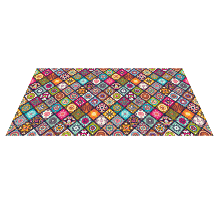 Levendige decoratieve vinyl tapijt tegels - TenStickers