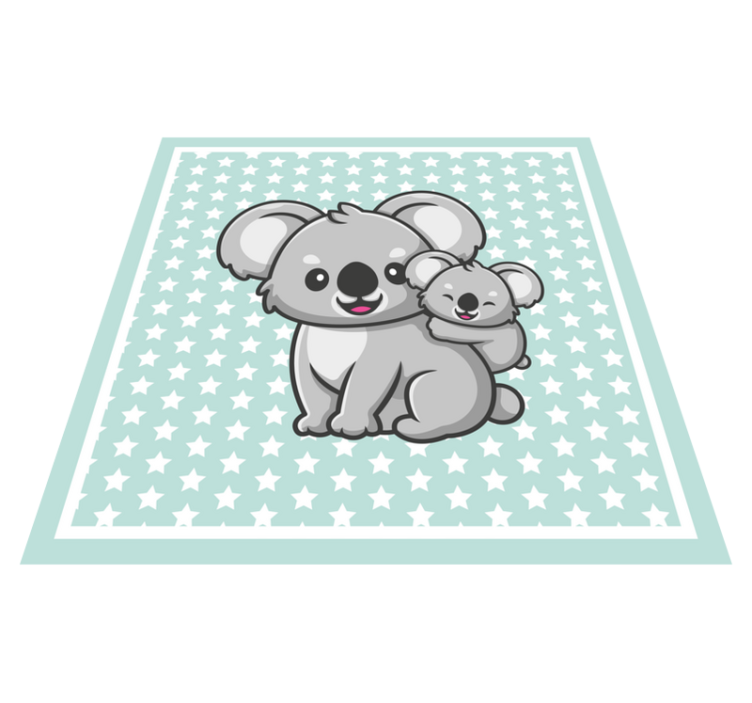Moeder en baby koala's vinyl tapijt kind - TenStickers