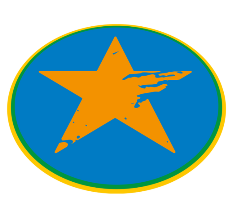 Blauwe ster accent vinyl tapijt voor meer kinderen - TenStickers