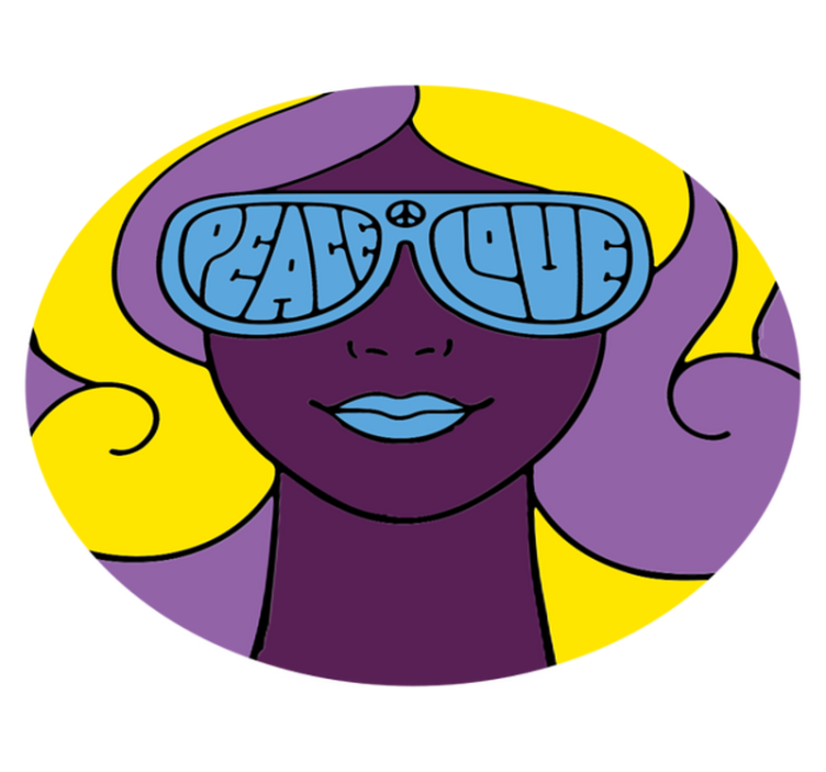 Vrede liefde icoon vinyl tapijt tiener - TenStickers