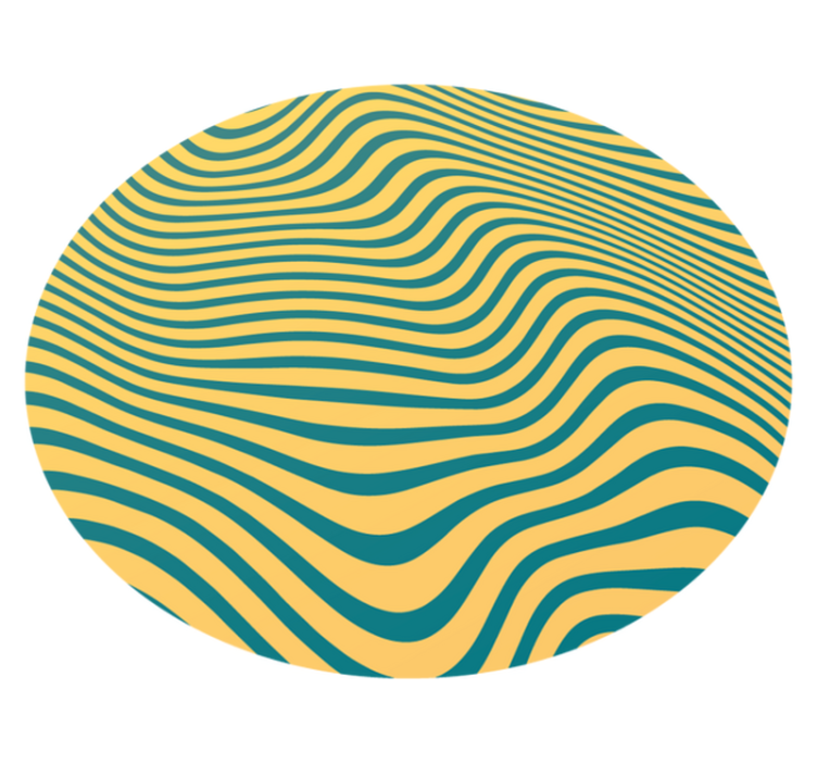 Concept van gebogen lijn vinyl tapijt met strepen - TenStickers