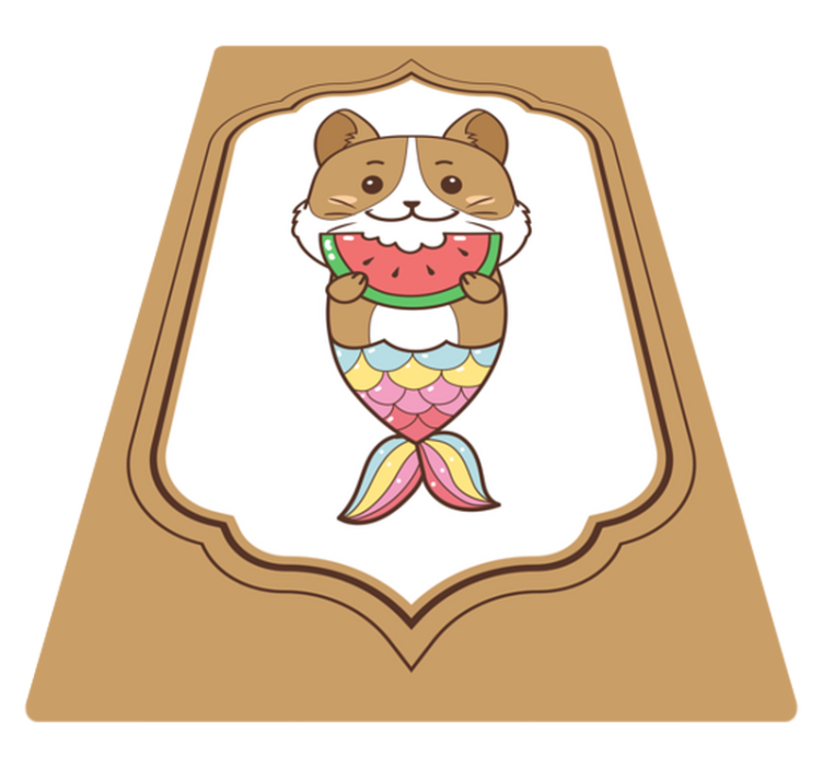 Schattig zeemeerminkarakter dieren vinyl tapijt - TenStickers